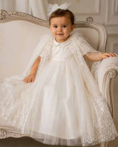 Alma Christening Gown With Bonnet - 1110 LF