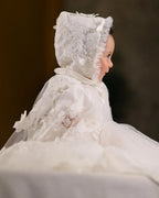 Rose Christening Gown With Bonnet - 1112 LF