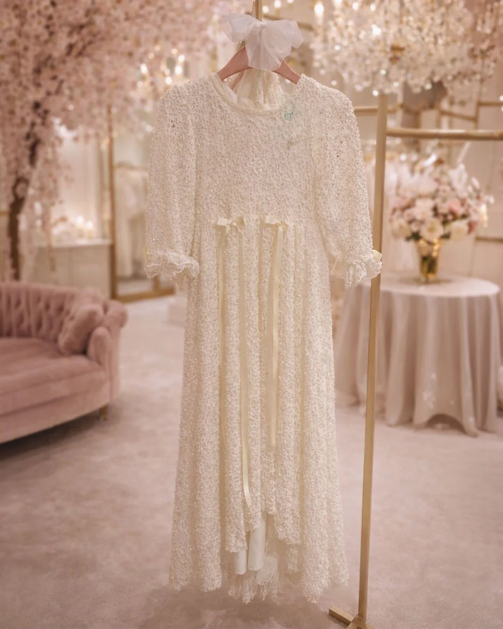 Celine Christening Gown With Bonnet - 1114 LF