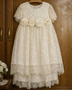 Elora Christening Gown With Bonnet - 1128 LF