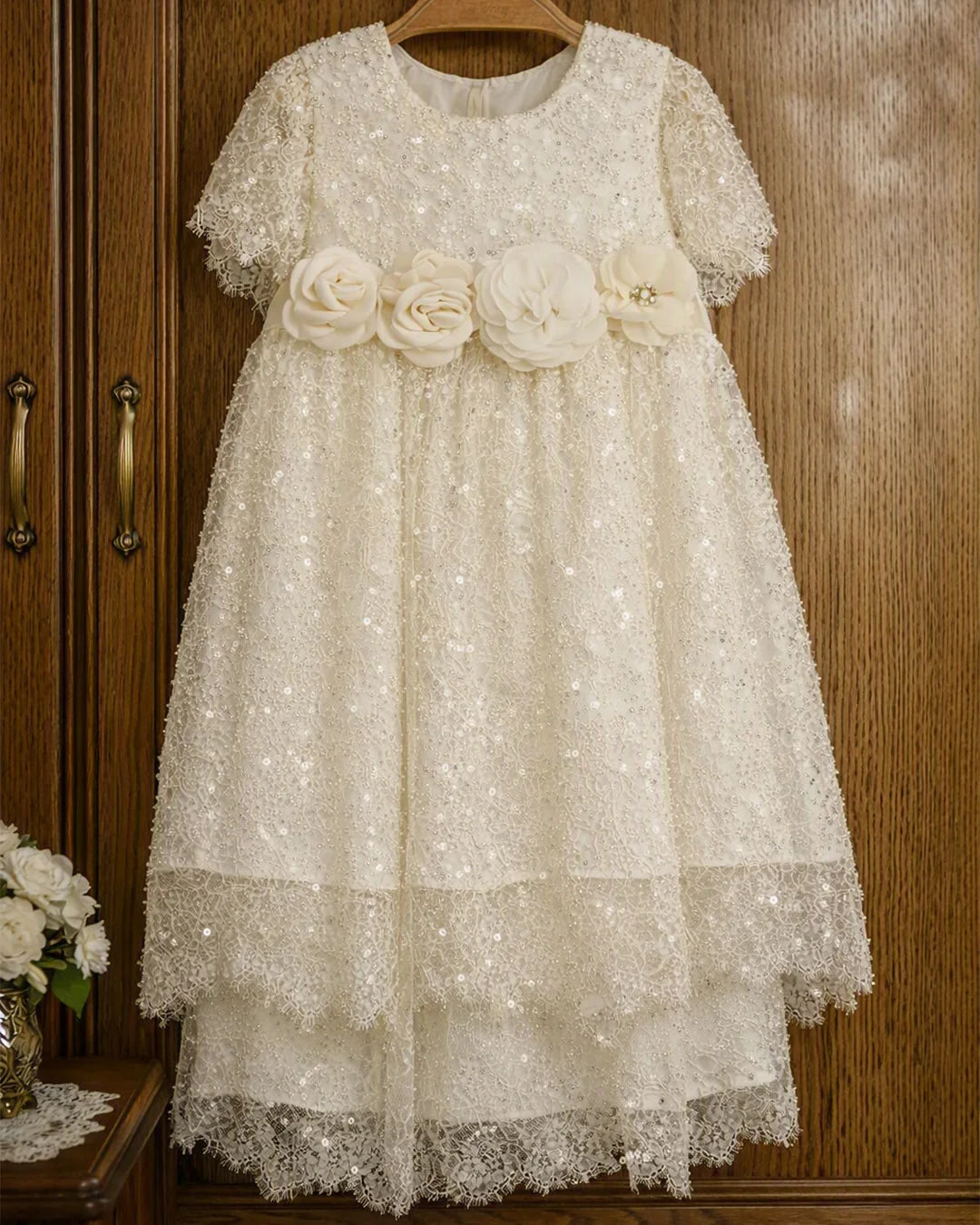 Elora Christening Gown With Bonnet - 1128 LF