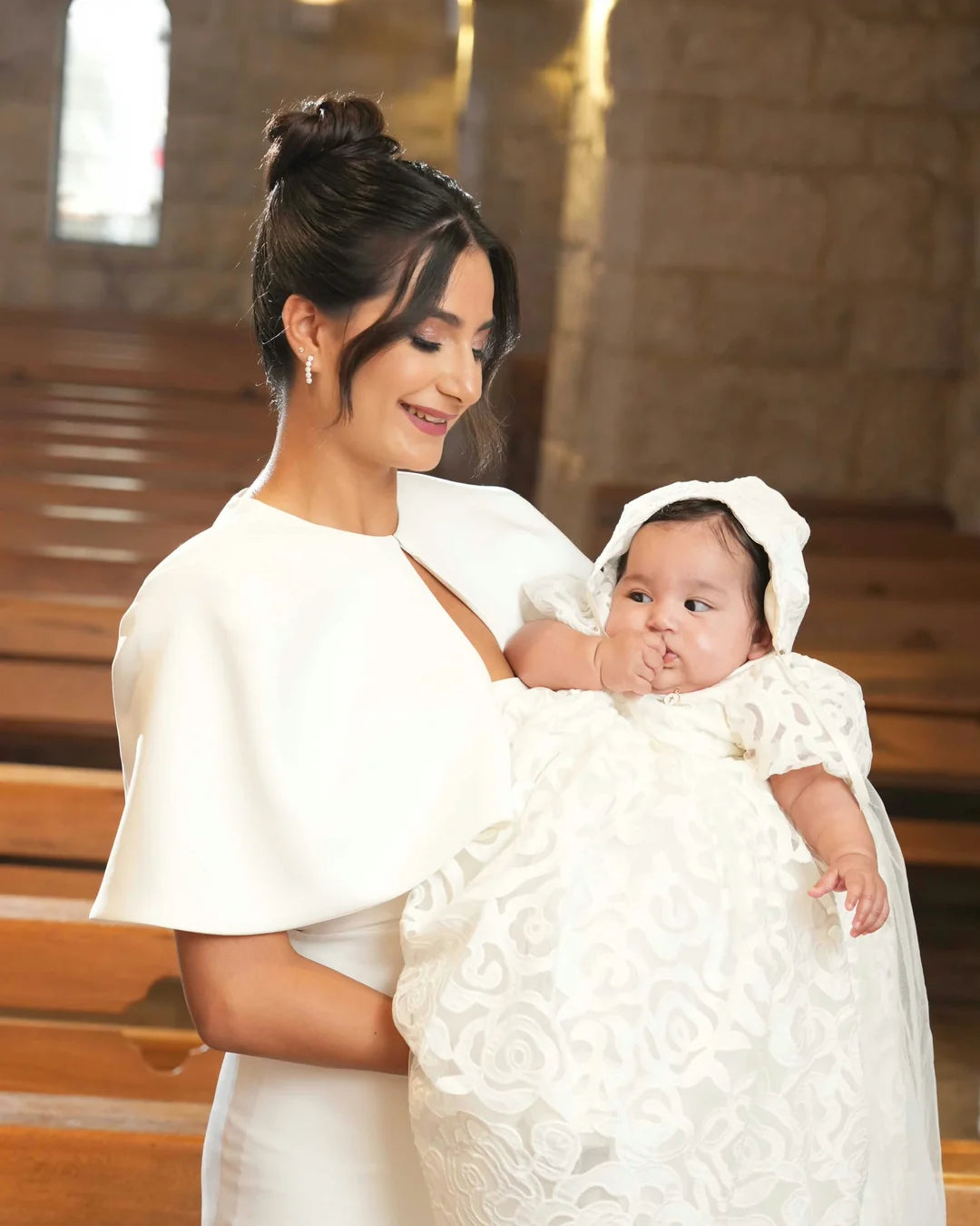 Kloe Christening Gown With Bonnet  - 1129 LF