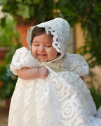 Kloe Christening Gown With Bonnet  - 1129 LF