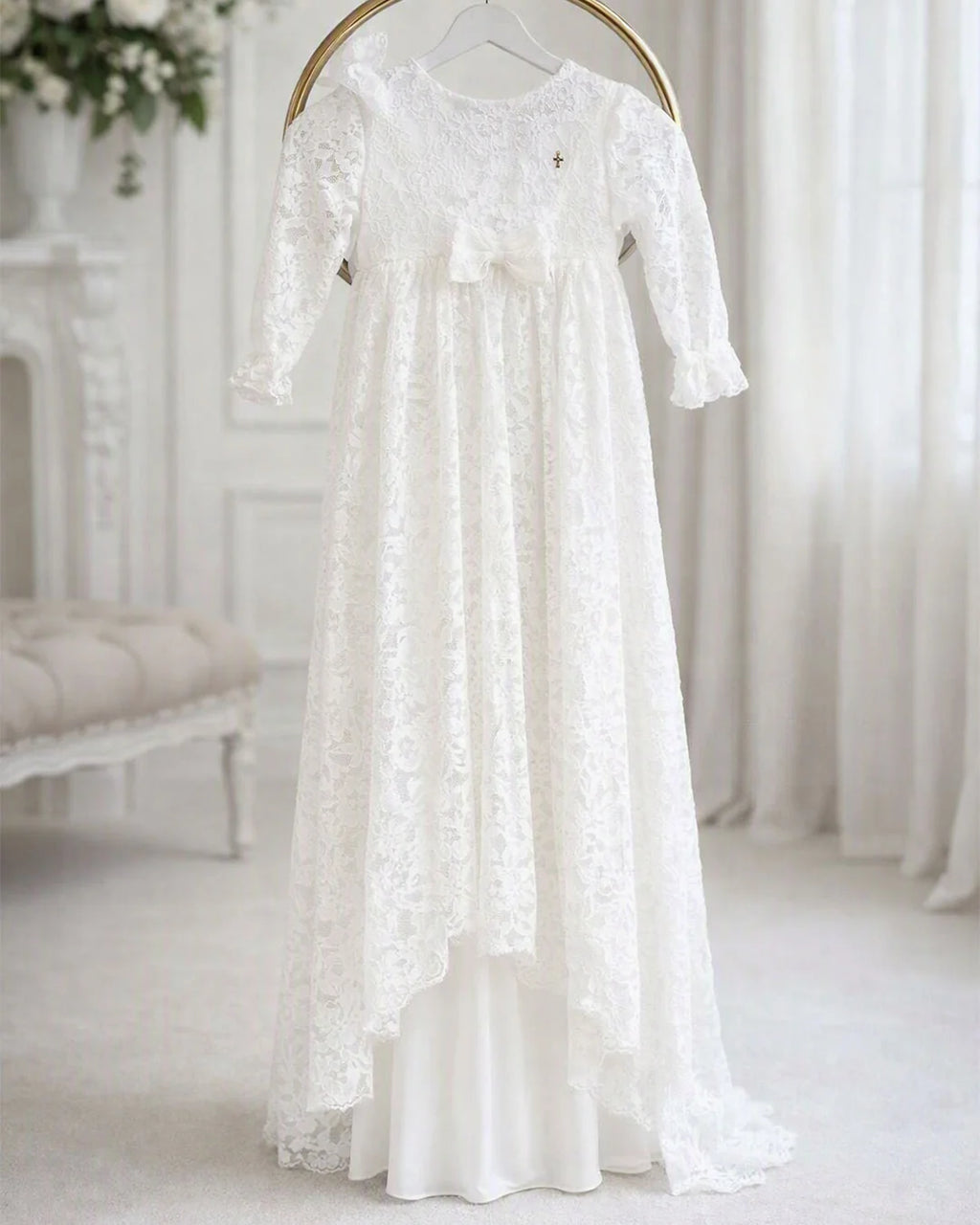 Lyana Christening Gown With Bonnet - 9413 LF