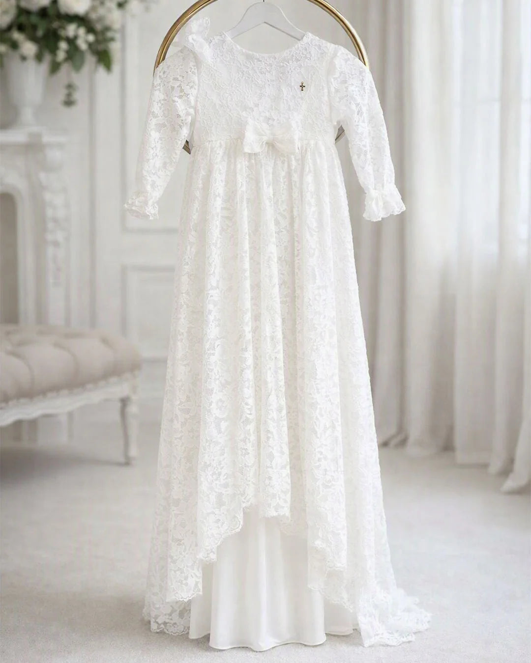 Lyana Christening Gown With Bonnet - 9413 LF