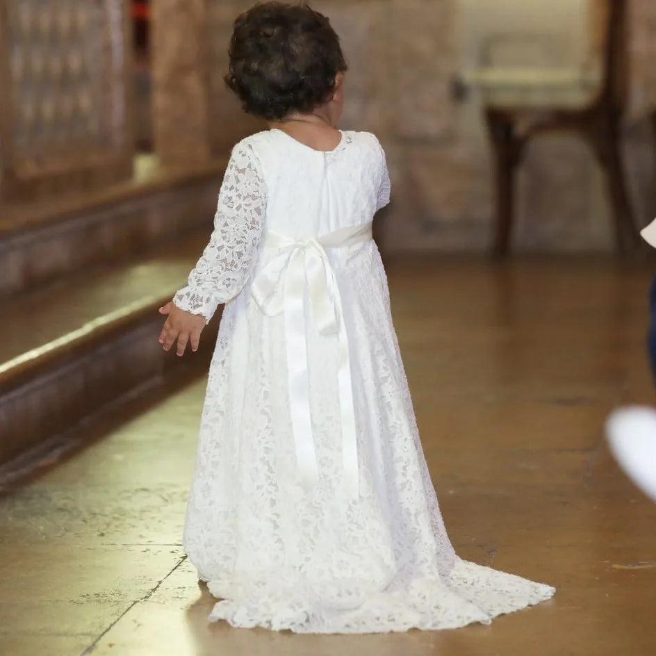 Lyana Christening Gown With Bonnet - 9413 LF