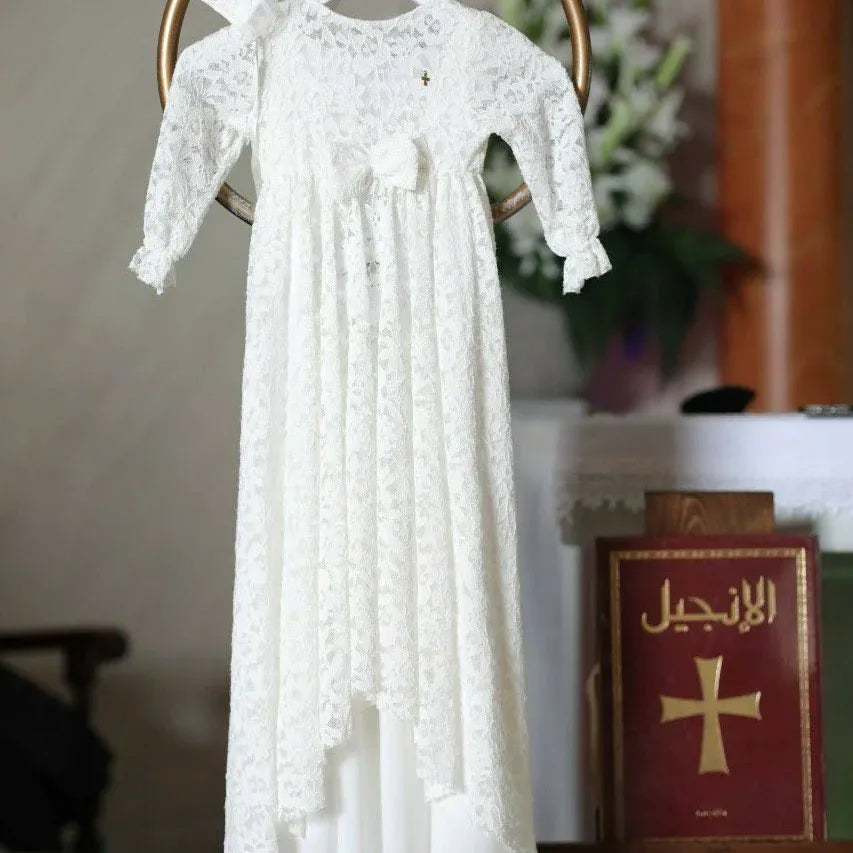Lyana Christening Gown With Bonnet - 9413 LF