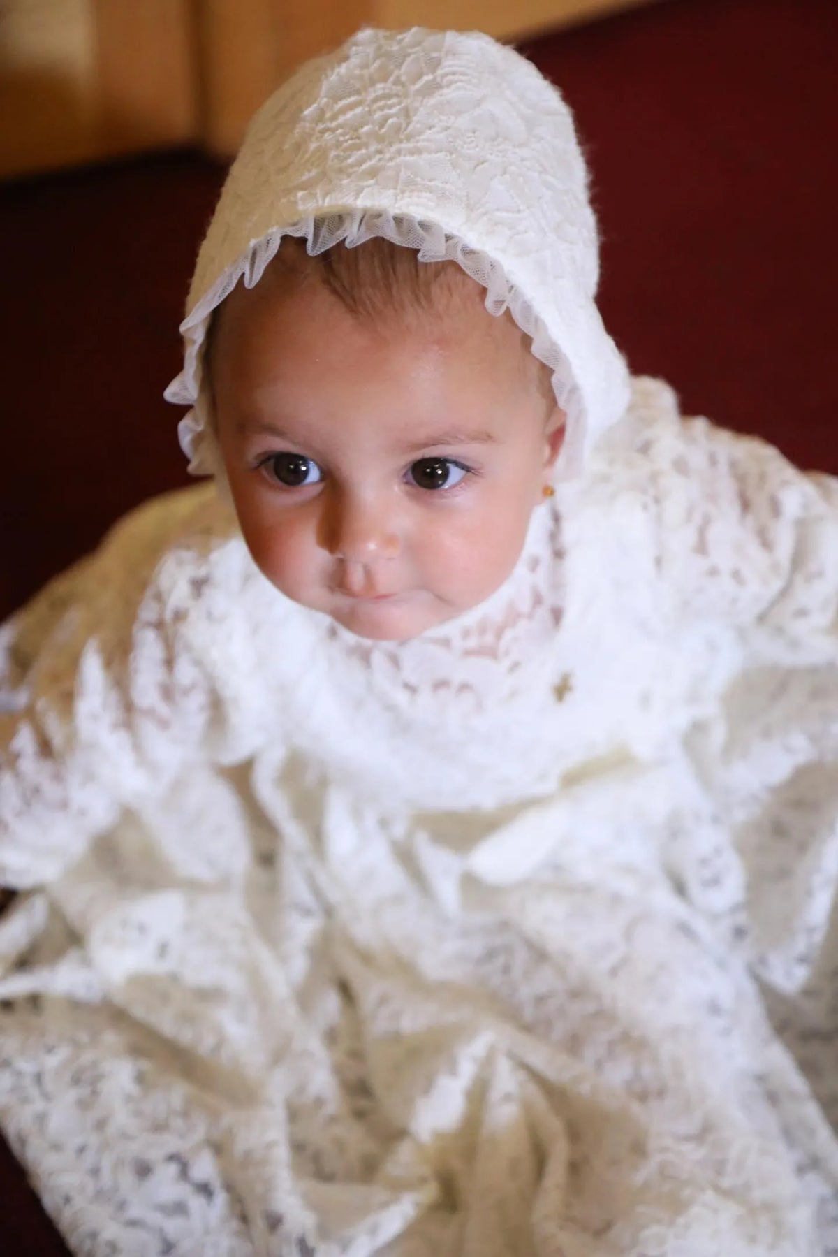 Lyana Christening Gown With Bonnet - 9413 LF