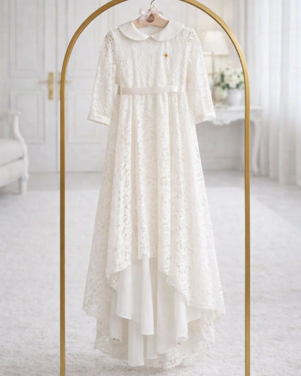 Anna Christening Gown With Bonnet - 9671 LF