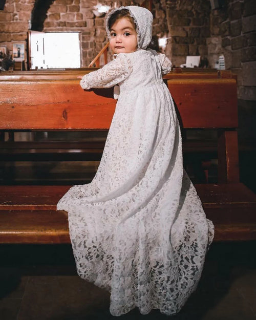 Anna Christening Gown With Bonnet - 9671 LF