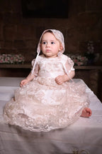 Angela Christening Gown With Bonnet - 9918 LF