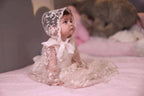 Angela Christening Gown With Bonnet - 9918 LF