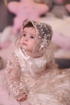 Angela Christening Gown With Bonnet - 9918 LF