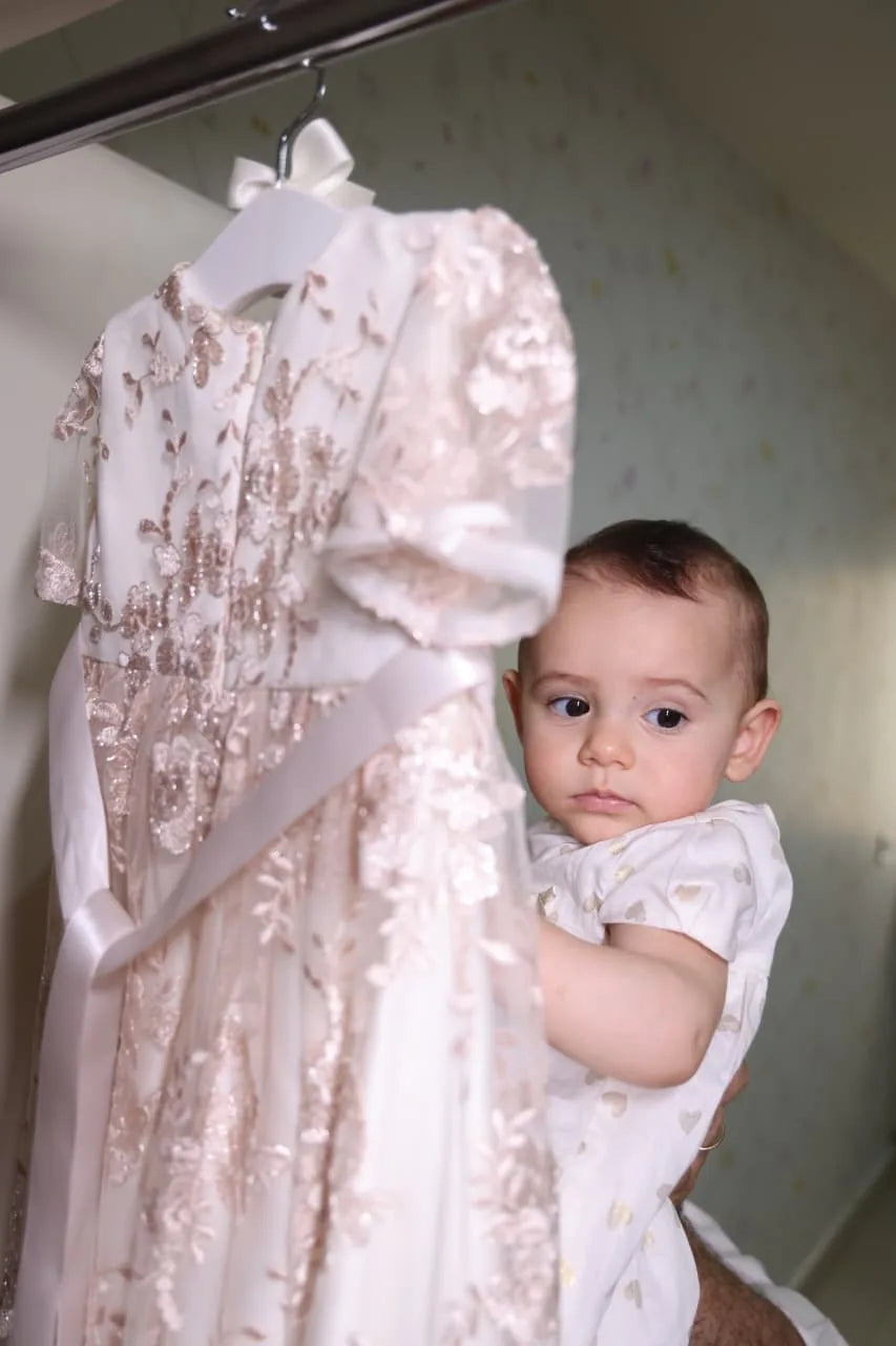 Angela Christening Gown With Bonnet - 9918 LF