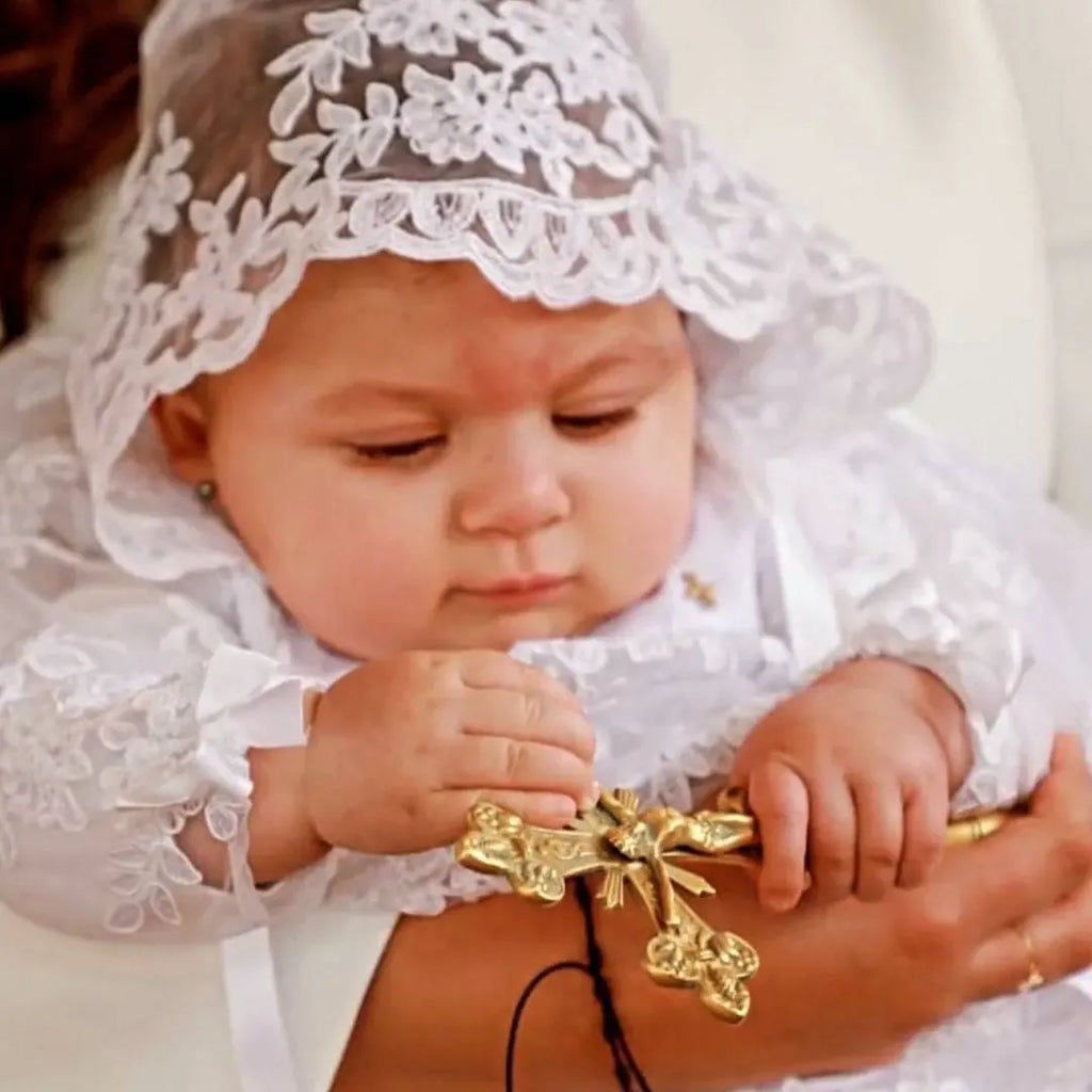 Angela Christening Gown With Bonnet - 9918 LF