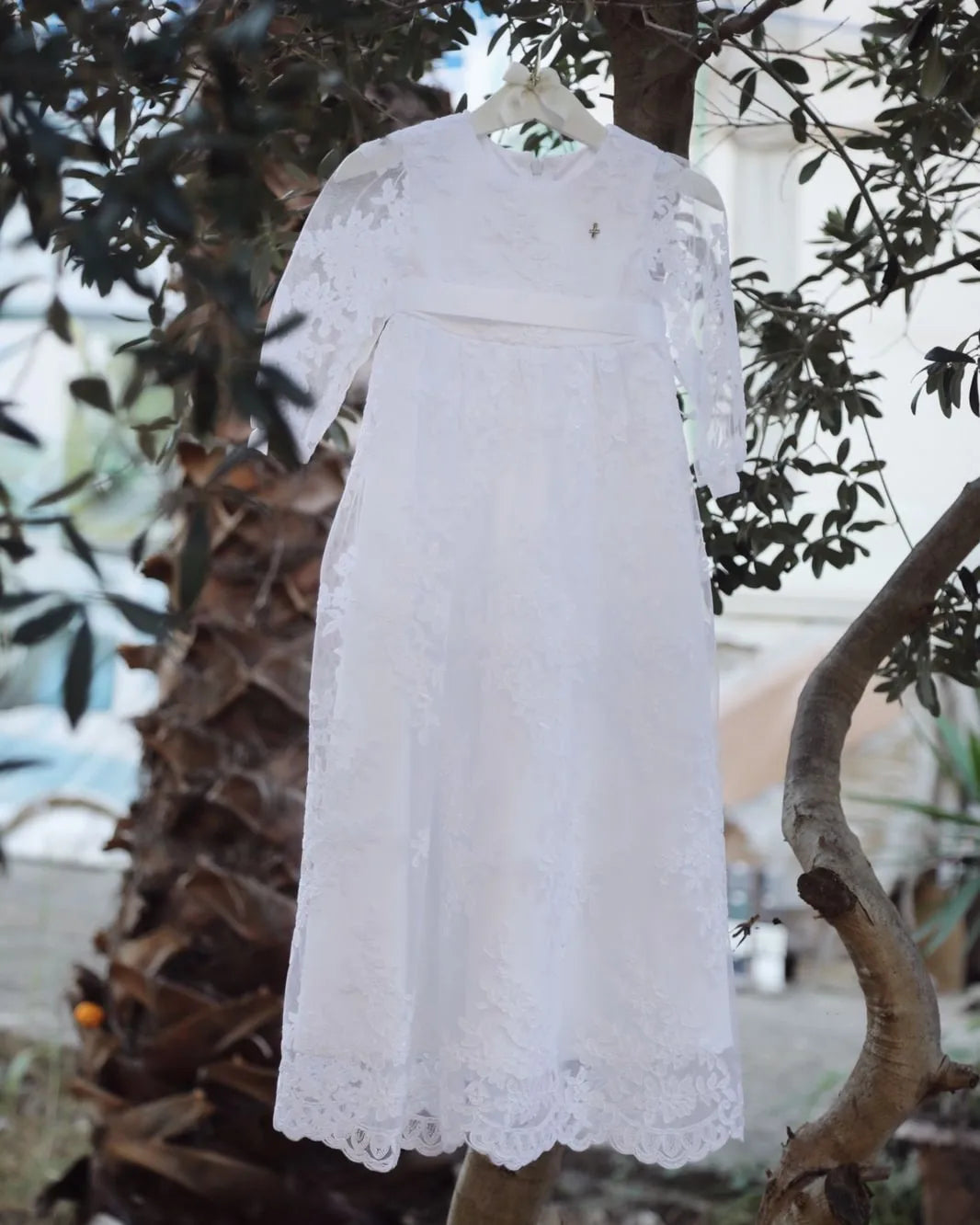 Angela Christening Gown With Bonnet - 9918 LF