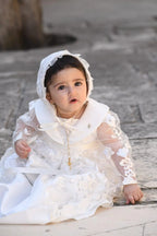 Andrea Christening Gown With Bonnet - 9943 LF