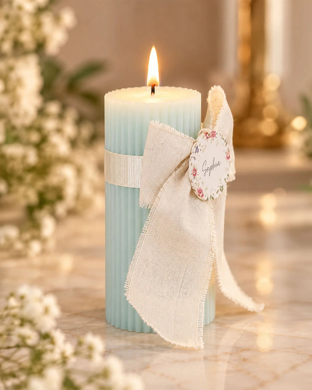 Blooming Grace Candles with Flowers-1