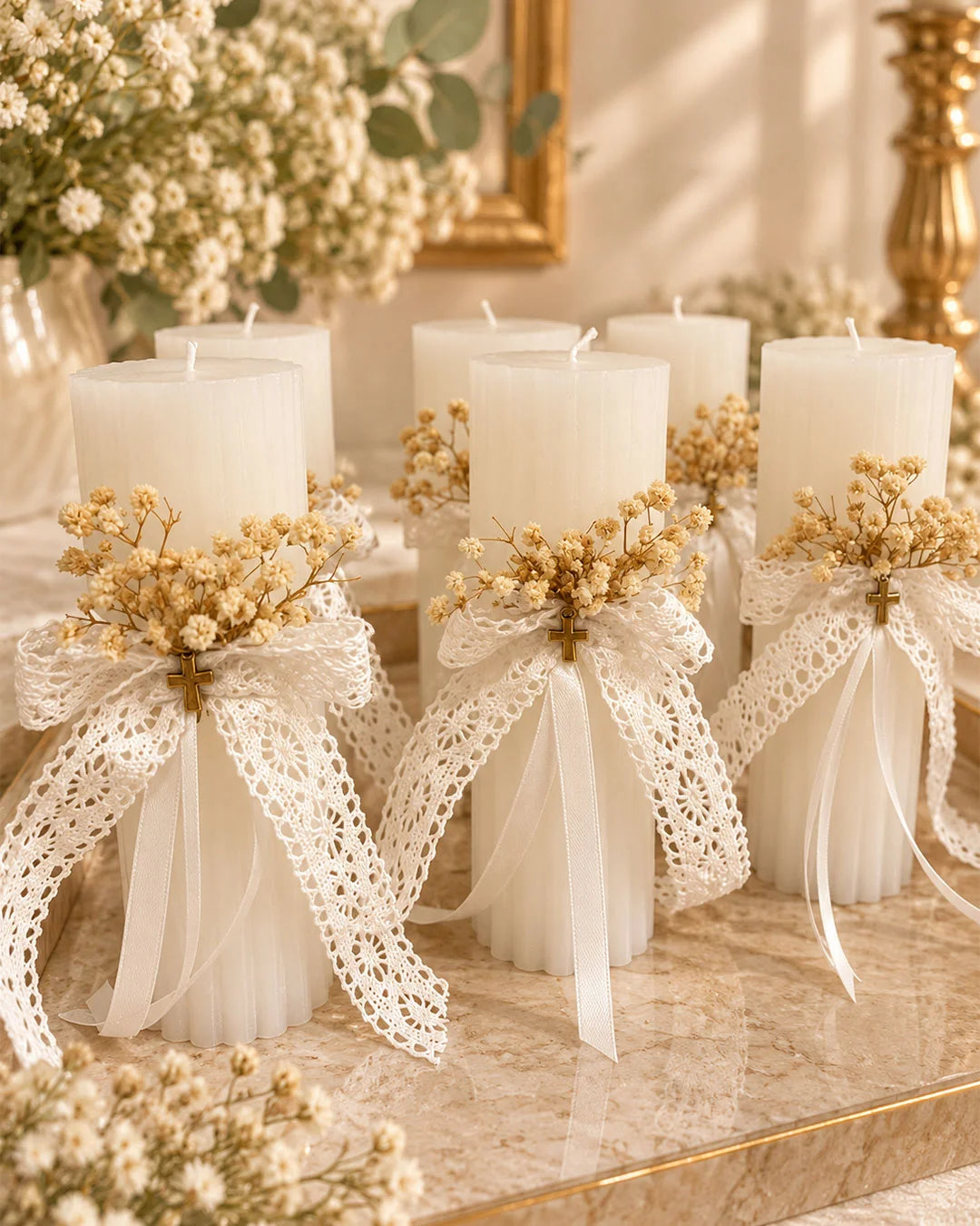 Blooming Grace Candles with Flowers-17