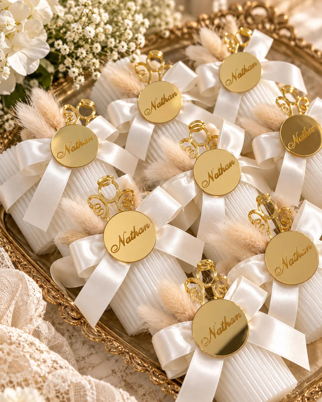 Blooming Grace Candles with Flowers-2