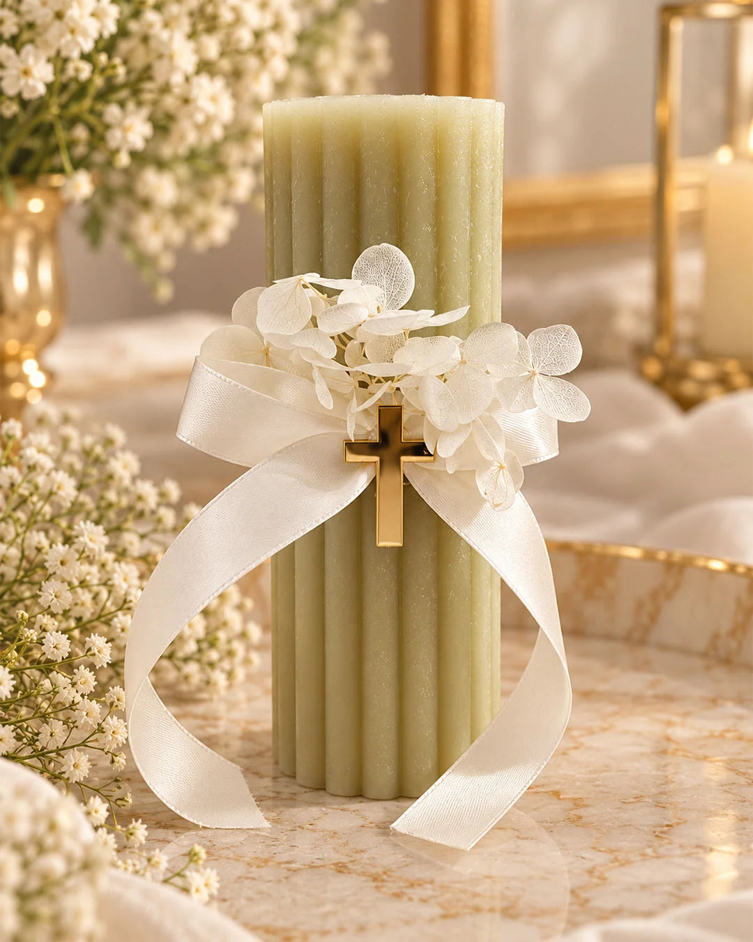 Blooming Grace Candles with Flowers-24