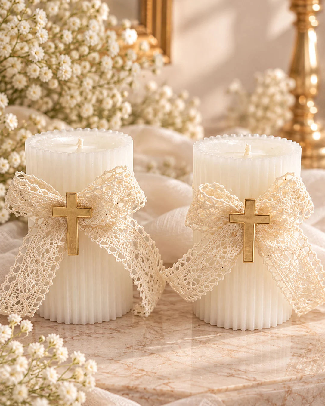 Blooming Grace Candles with Flowers-25