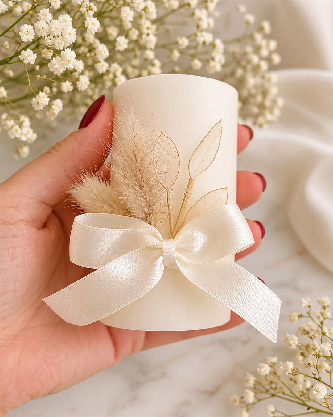 Blooming Grace Candles with Flowers-29