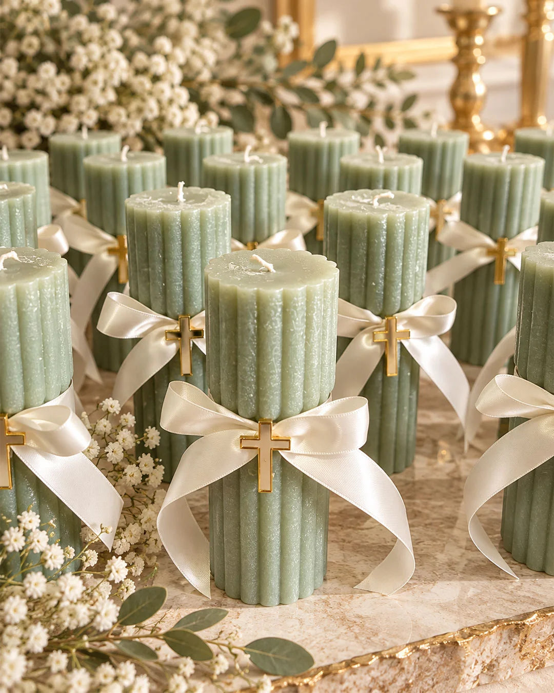 Blooming Grace Candles with Flowers-32